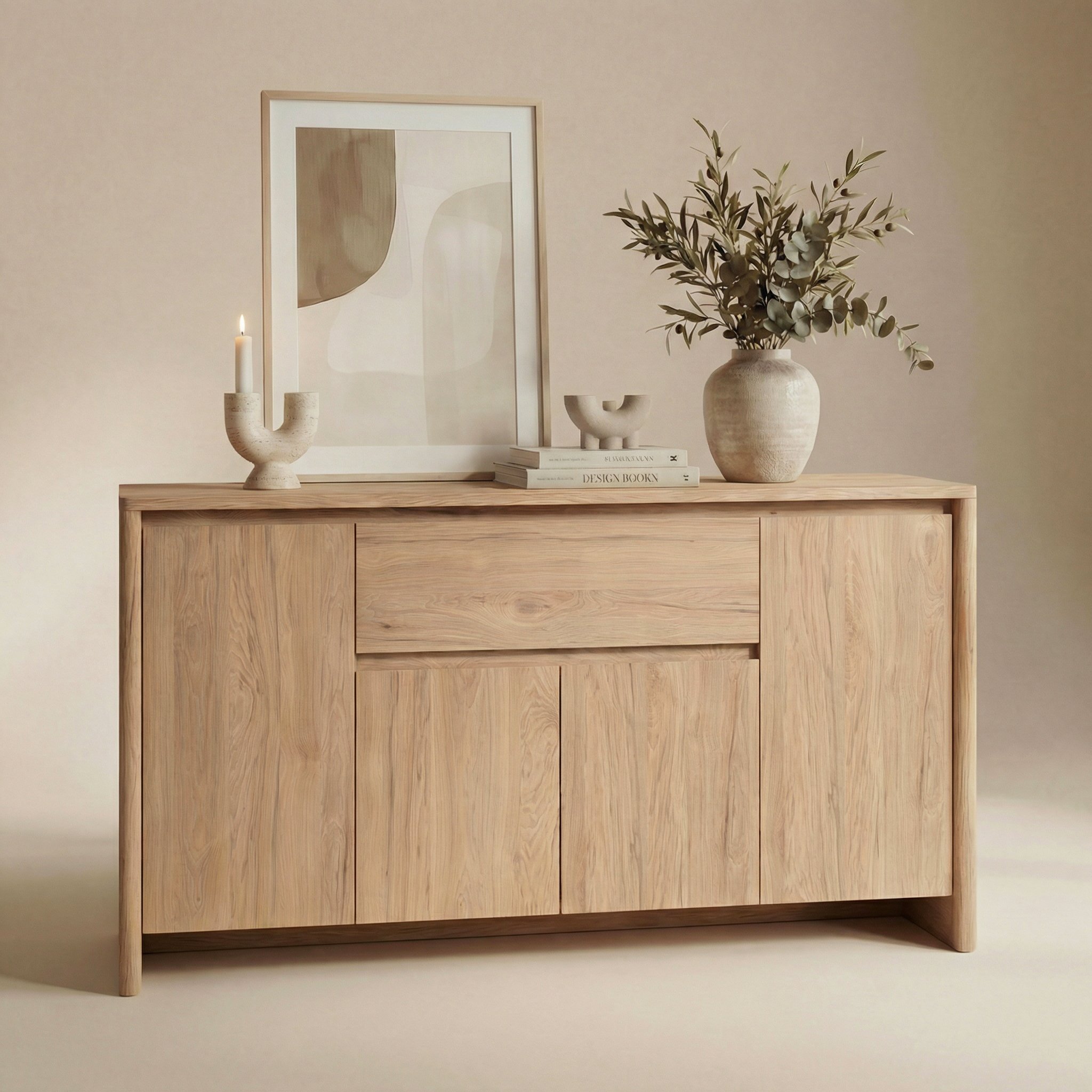 Sideboard Eiche Braun, Seitenansicht