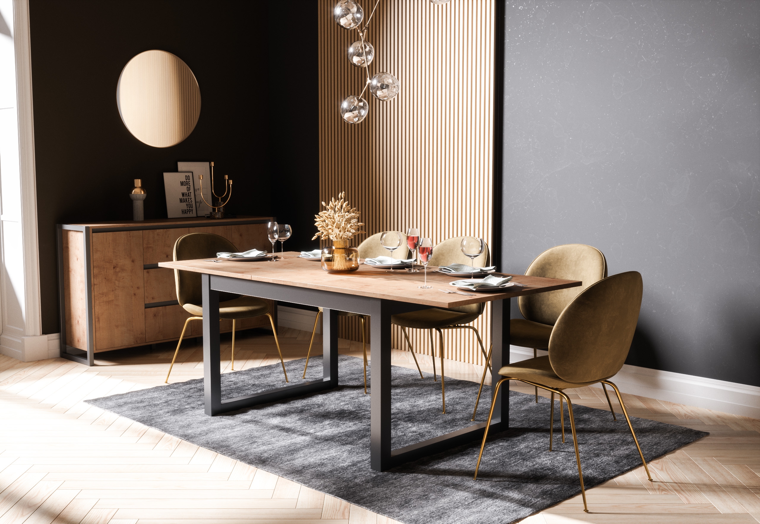 Esstisch Vincent Eleven mit gedecktem Tisch im Esszimmer