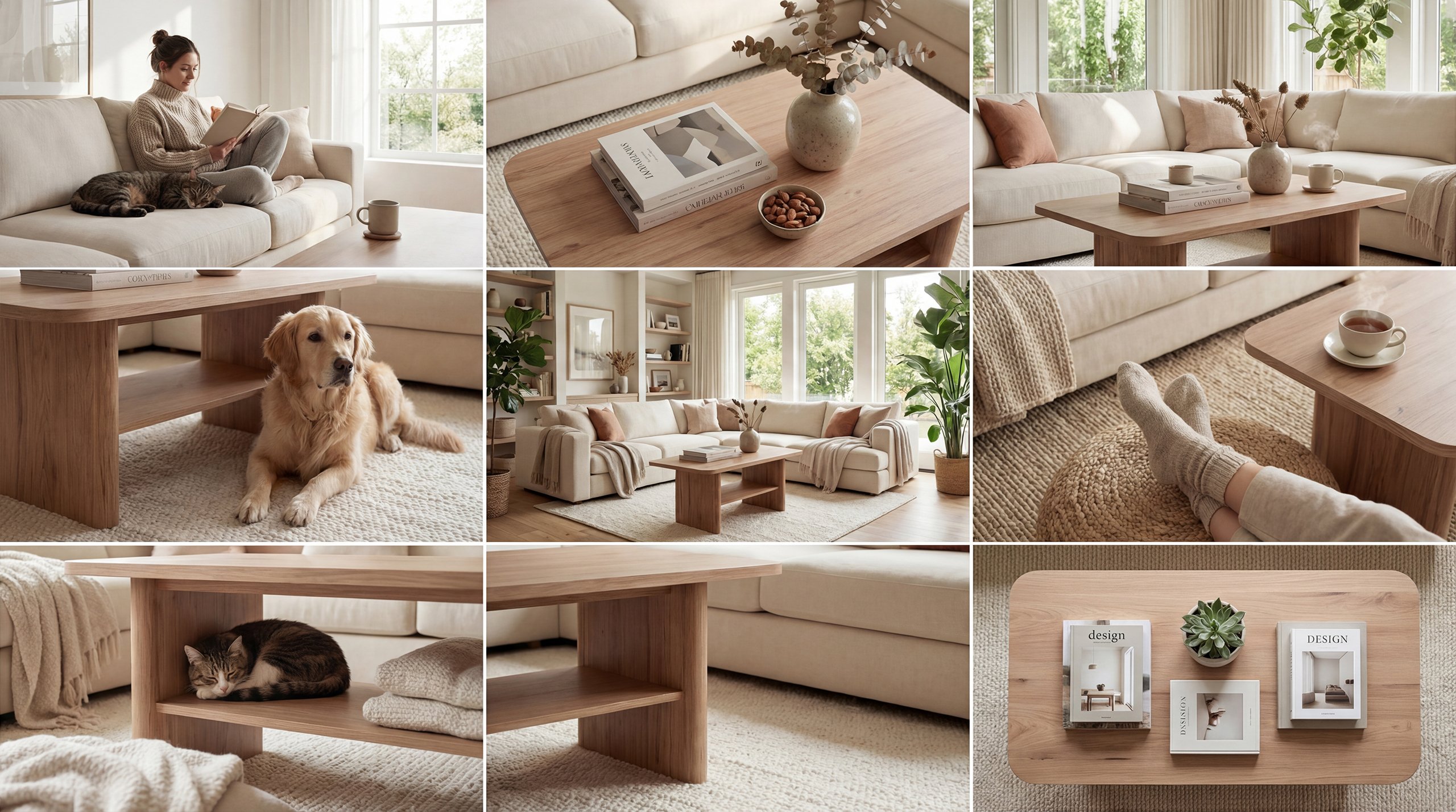 Couchtisch Holzoptik Braun, Ansicht 6