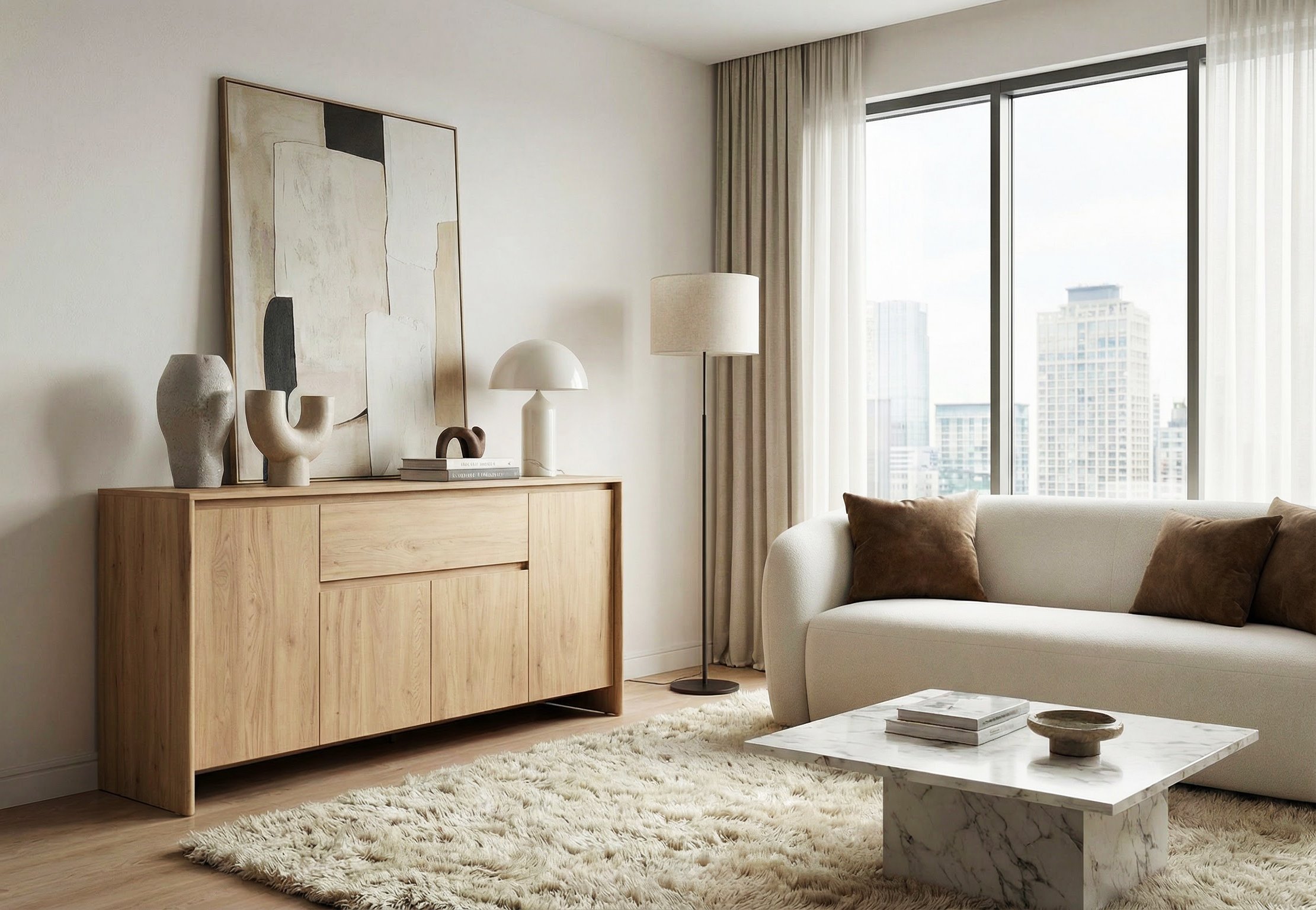 Sideboard Eiche Braun, im Wohnzimmer
