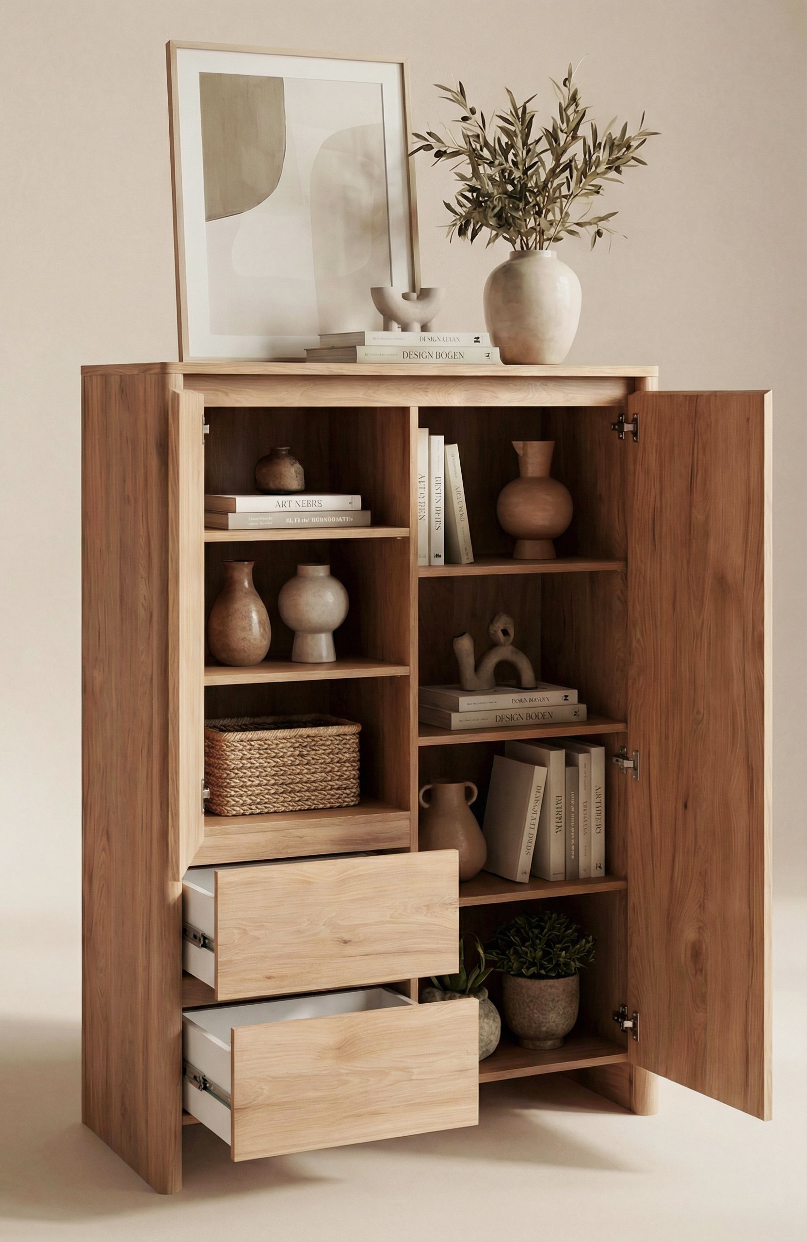 Highboard Wildeiche braun, Ansicht 3